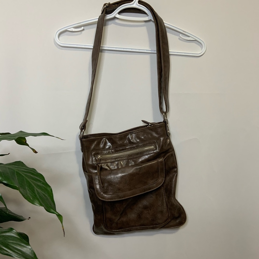 Vintage Brown Faux Leather Purse